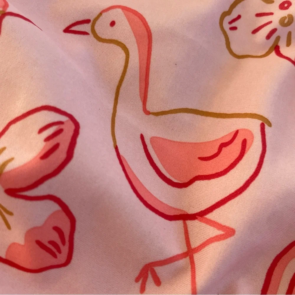 Carter's Just One You 2pc Set Pink Flamingo Floral‎ Rashguard Swim Size 6 Months